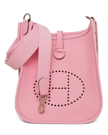 2026 Hermès Evelyne 16 Rose Sakura Clemence Palladium Plated G Stamp (Evelyne)