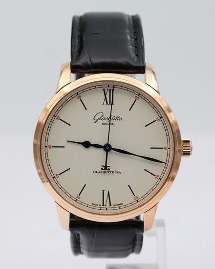No Reserve - 2022 Glashütte Original Senator Excellence 40MM Silver Dial Leather Strap (1-36-01-02-05-30)