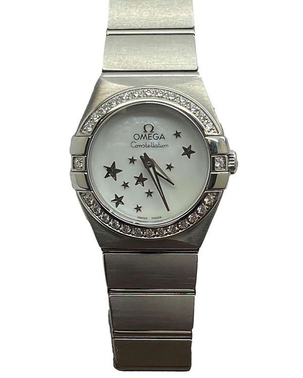 2017 Omega Constellation 24MM Quartz Mother of Pearl Dial Steel Bracelet (123.15.24.60.05.003)