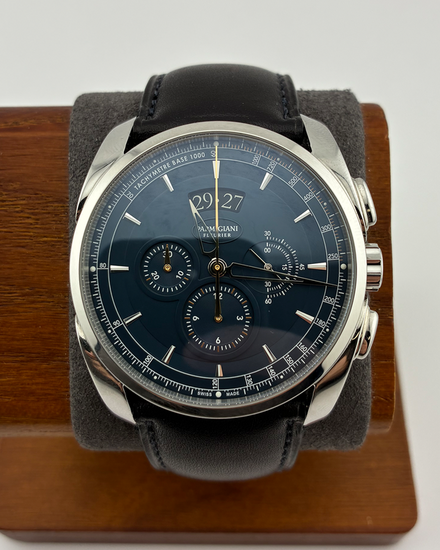 No Reserve - 2025 Parmigiani Fleurier Tonda Metrograph 40MM Blue Dial Leather Strap (PFC274-0002500-XC1442)