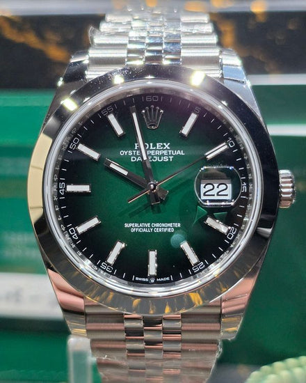 No Reserve - 2026 Rolex Datejust 41MM Green "Ombré" Dial Jubilee Bracelet (126300)
