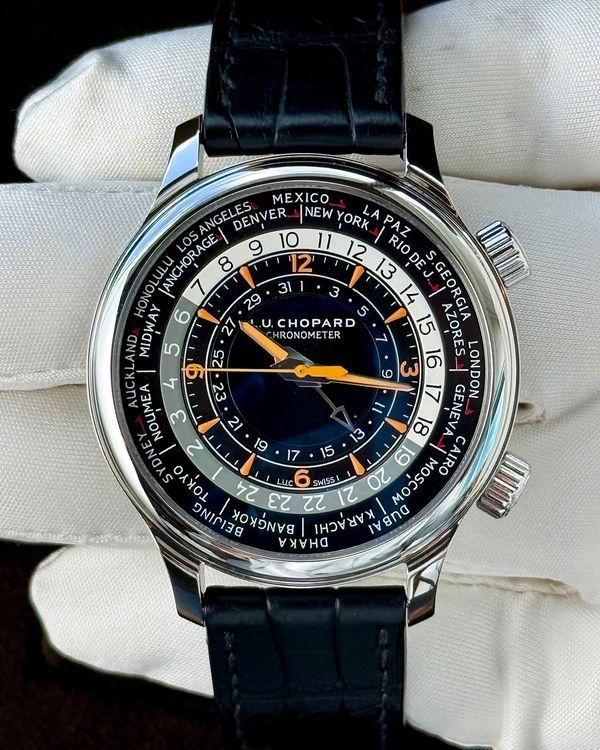 2025 Chopard L.U.C. Time Traveler One 42MM Black Dial Leather Strap (168574-3001)