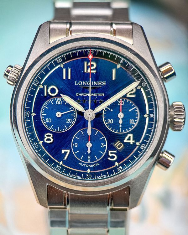 No Reserve - Longines Spirit 42MM Blue Dial Steel Bracelet (L3.820.4.93)
