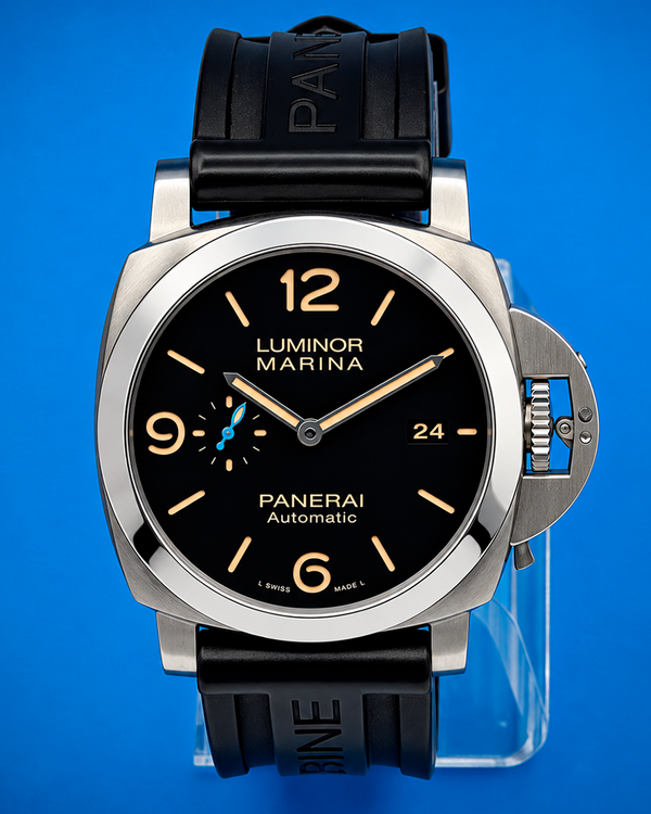 2018 Panerai Luminor Marina 1950 3 Days 44MM Black Dial Rubber Strap (PAM01312)