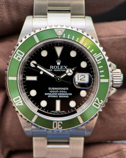 2008  Rolex Submariner Date "Kermit" 40MM Black Dial Oyster Bracelet (16610LV)