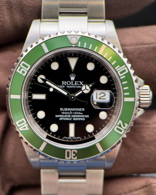2008  Rolex Submariner Date "Kermit" 40MM Black Dial Oyster Bracelet (16610LV
