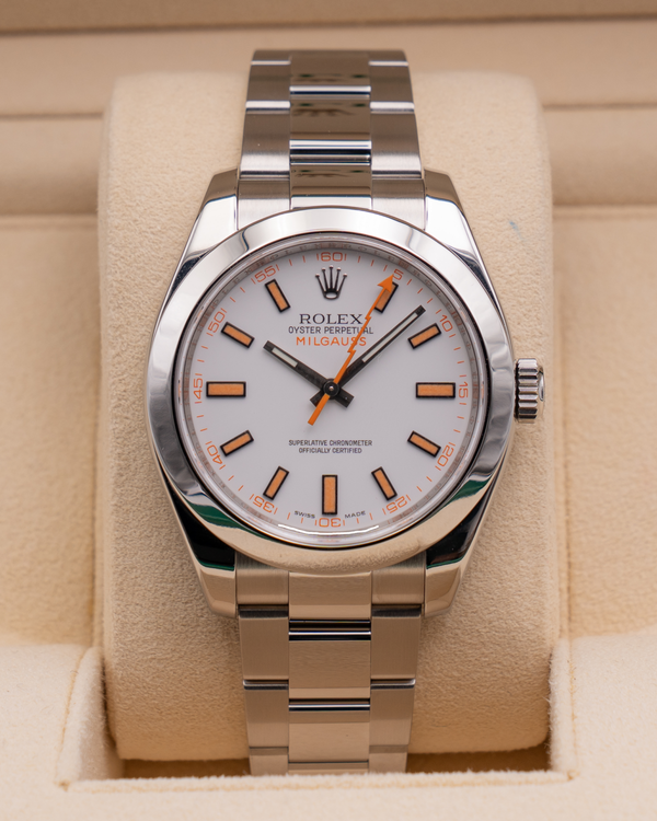 2020 Rolex Milgauss 40MM White Dial Oyster Bracelet (116400)