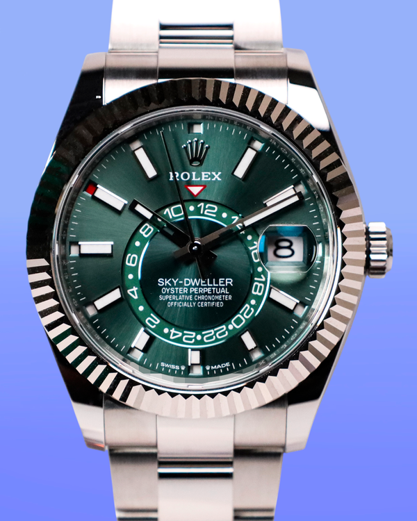 2026 Rolex Sky-Dweller 42MM Green Dial Oyster Bracelet (336934)