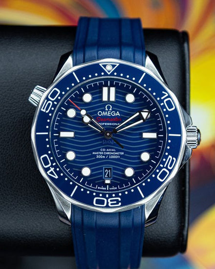 No Reserve - 2024 Omega Seamaster Diver 300M 42MM Blue Dial Rubber Strap (210.32.42.20.03.001)
