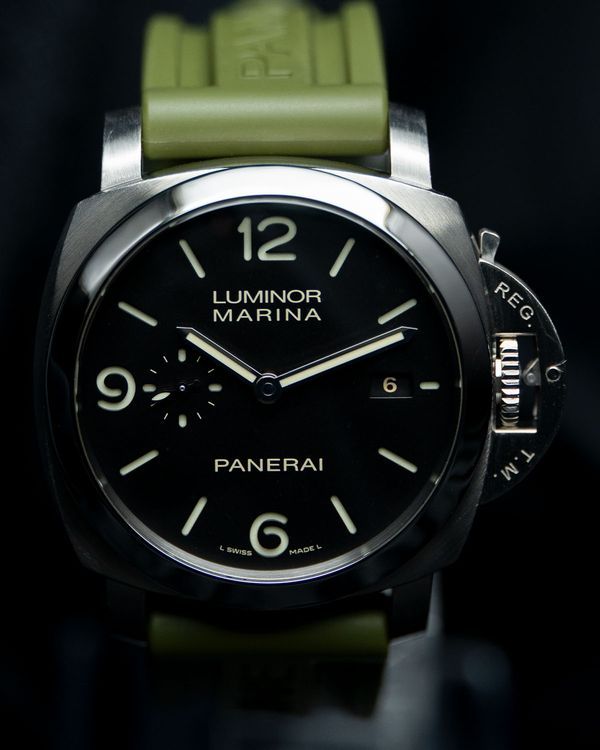 No Reserve - 2017 Panerai Luminor Marina 1950 3 Days 44MM Black Dial Rubber Strap (PAM00312)