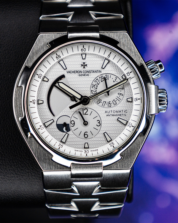 No Reserve - 2016 Vacheron Constantin Overseas Dual Time 42MM White Dial Steel Bracelet (47450/B01A-9226)