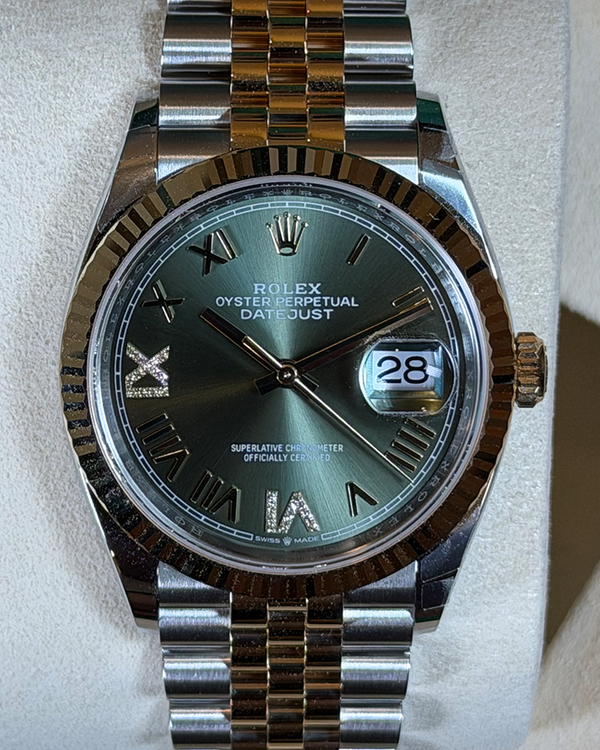2026 Rolex Datejust 36MM Green Dial Two-Tone Jubilee Bracelet (126233)