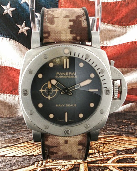 2024 Panerai Submersible "Navy Seals" Edition 44MM Black Dial Rubber Strap (PAM01518)