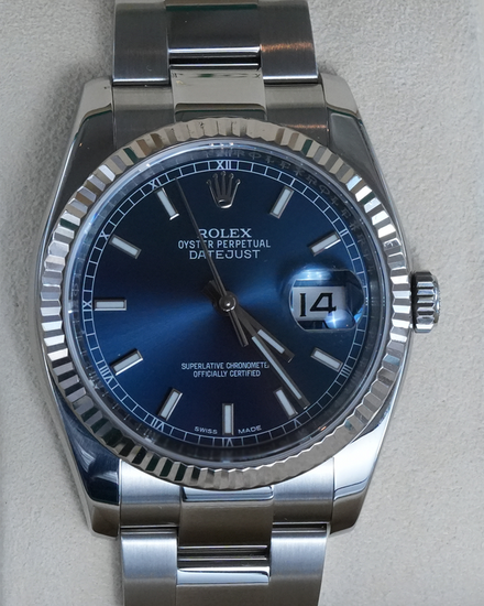 2018 Rolex Datejust 36MM Blue Dial Oyster Bracelet (116234)