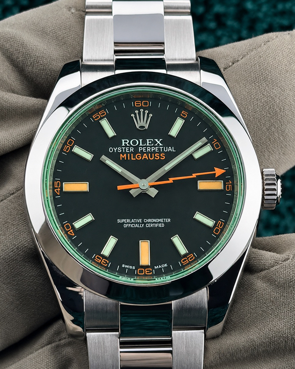 2012 Rolex Milgauss 40MM Black Dial Oyster Bracelet (116400GV)