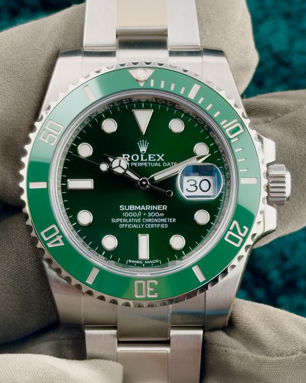 2019 Rolex Submariner Date "Hulk" 40MM Green "Emerald" Dial Oyster Bracelet (116610LV)