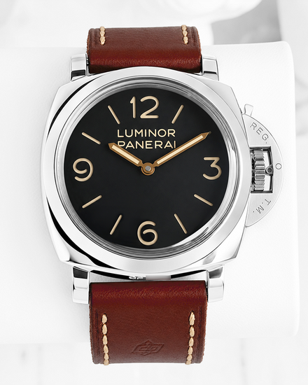 2013 Panerai Luminor 1950 3 Days 47MM Black Dial Leather Strap (PAM00372)