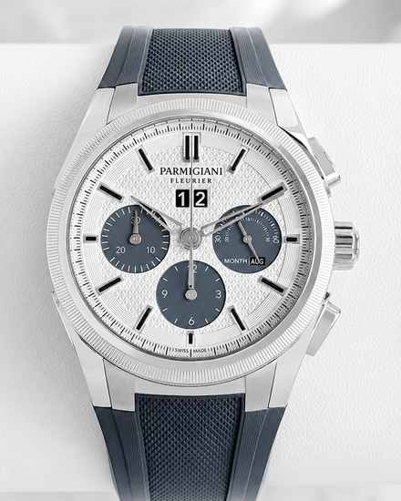 2023 Parmigiani Fleurier Tonda GT Chronograph 42MM Silver Dial Rubber Strap (PFC906-1020001-400181)