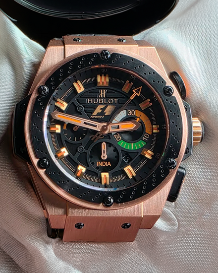Hublot King Power 48MM Black Dial Leather Strap (703.OM.1138)