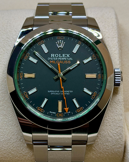 2021 Rolex Milgauss 40MM Black Dial Oyster Bracelet (116400GV)