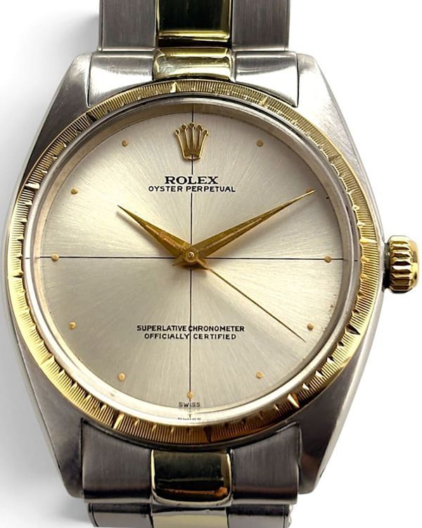 Rolex Oyster Perpetual 34MM Silver Dial Two-Tone Oyster Bracelet (1008)