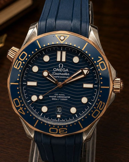 No Reserve - 2024 Omega Seamaster Diver 300M 42MM Blue Dial Rubber Strap (210.22.42.20.03.002)