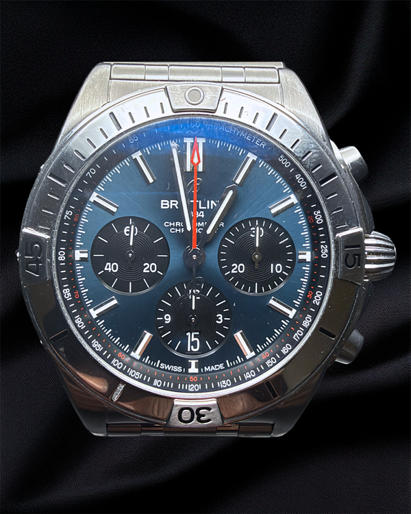 2023 Breitling Chronomat 42MM Blue Dial Steel Bracelet (AB0134101C1A1)
