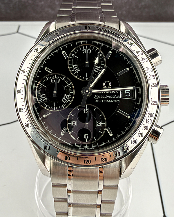 No Reserve - 2000 Omega Speedmaster Date 39MM Black Dial Steel Bracelet (3513.50.00)