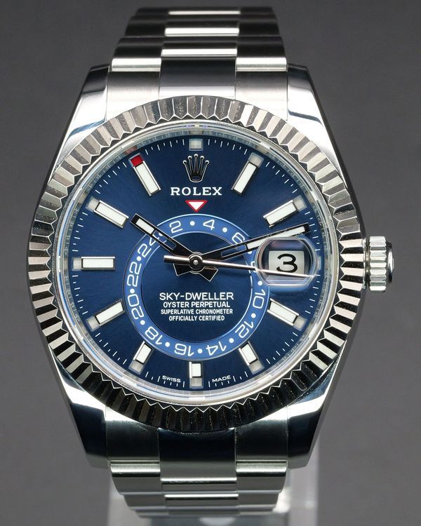 2018 No Reserve - Rolex Sky-Dweller 42MM Blue Dial Oyster Bracelet (326934)