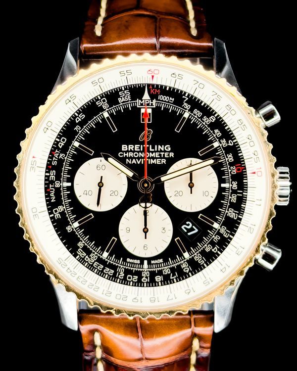 2020 Breitling Navitimer B01 Chronograph Black Dial Leather Strap (UB0127211B1P1)