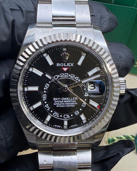 2022 Rolex Sky-Dweller 42MM Black Dial Oyster Bracelet (326934)