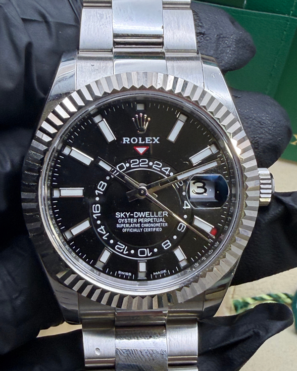 2022 Rolex Sky-Dweller 42MM Black Dial Oyster Bracelet (326934)