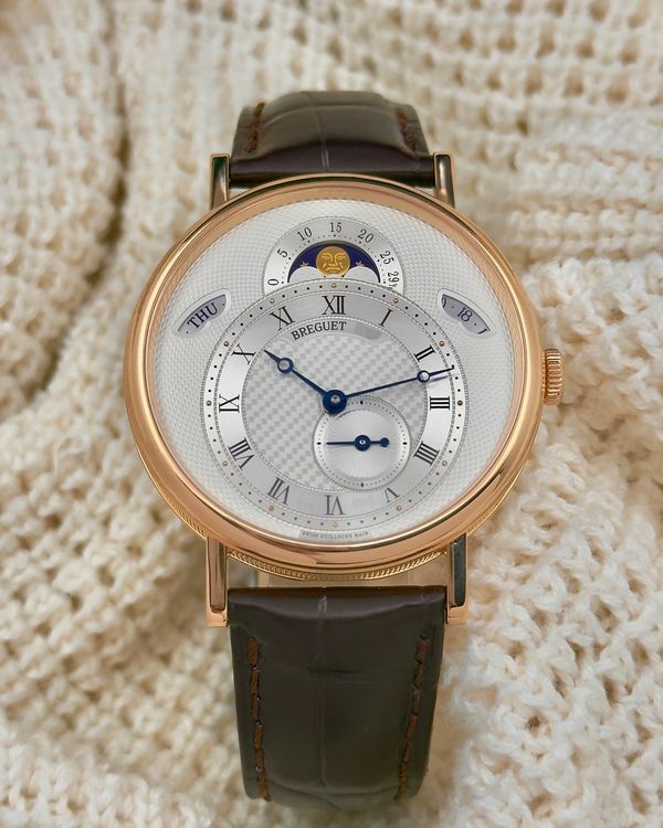 2015 Breguet Classique Calendrier 39MM Silver Dial Leather Strap (7337BB/1E/9V6)
