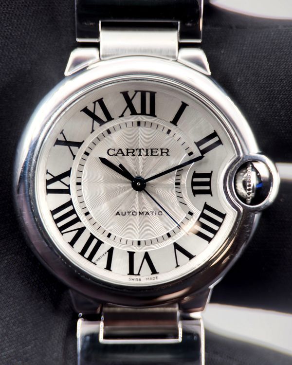 No Reserve - 2014 Cartier Ballon Bleu 36MM Silver Dial Steel Bracelet (W6920046)
