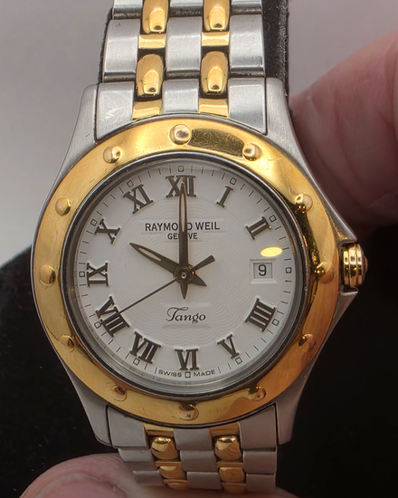 No Reserve - Raymond Weil Tango 28MM Quartz White Dial Two-Tone Gold-Plated Bracelet (5390)