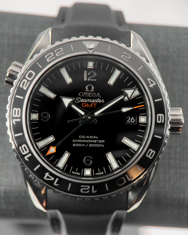 No Reserve - 2016 Omega Seamaster Planet Ocean 600M GMT 43.5MM Black Dial Rubber Strap (232.32.44.22.01.001)