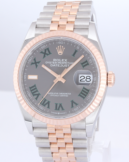 2025 Rolex Datejust "Wimbledon" 36MM Slate Dial Two-Tone Jubilee Bracelet (126231)