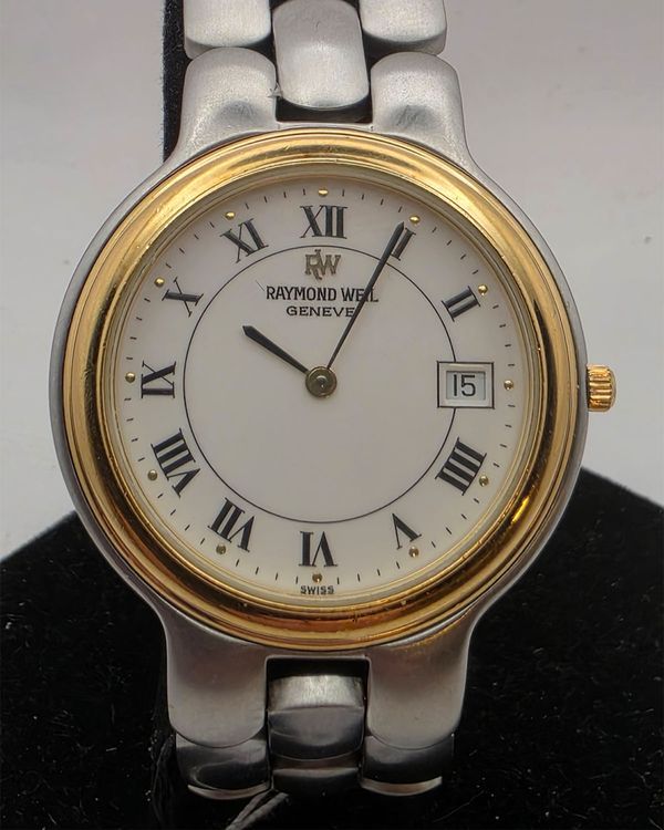 No Reserve - Raymond Weil Geneve 34MM Quartz White Dial Steel Bracelet (9185)