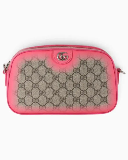 Gucci Ophidia GG Supreme Cosmetic Makeup Pink Bag Steel Hardware (Bag)