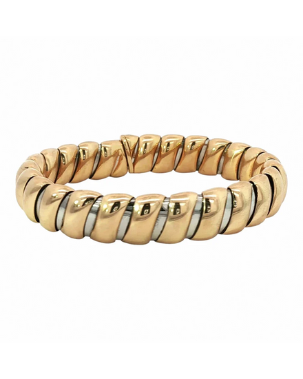 Bvlgari Tubogas Cuff Bracelet Yellow Gold & Steel (Bracelet)