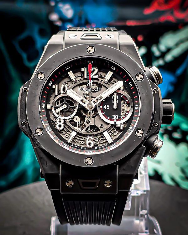 2019 Hublot Big Bang Unico "Black Magic" 45MM Skeleton Dial Rubber Strap (411.CI.1170.RX)
