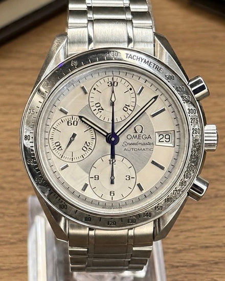 No Reserve - Omega Speedmaster Date 39MM Silver Dial Steel Bracelet (3513.30.00)