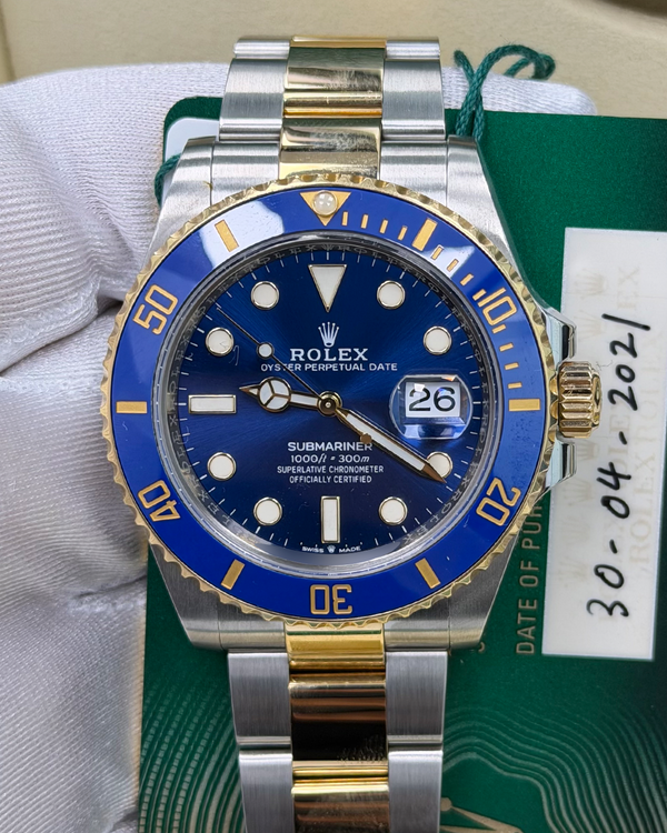 2021 Rolex Submariner Date "Bluesy" 41MM Blue Dial Two-Tone Oyster Bracelet (126613LB)