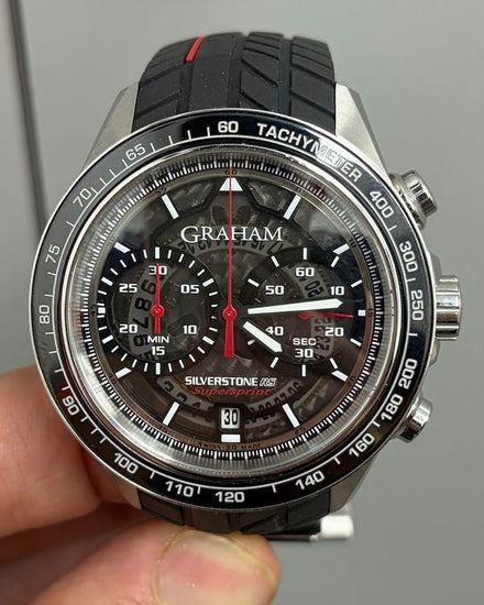 2014 Graham Silverstone RS 42MM Skeleton Dial Rubber Strap (2STBC.B05A)