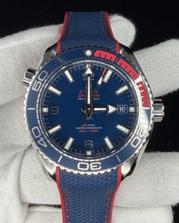 2018 Omega Seamaster Planet Ocean 600M "Pyeongchang 2018" L.E. 43.5MM Blue Dial Rubber Strap (522.32.44.21.03.001)