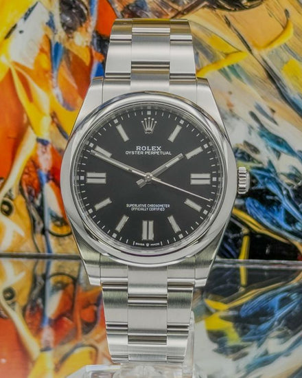 2020 Rolex Oyster Perpetual 41MM Black Dial Oyster Bracelet (124300)