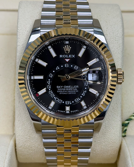2024 Rolex Sky-Dweller 42MM Black Dial Two-Tone Jubilee Bracelet (336933)