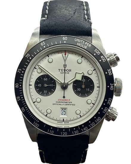 2021 Tudor Black Bay Chrono "Panda" 41MM White Dial Leather Strap (79360N)