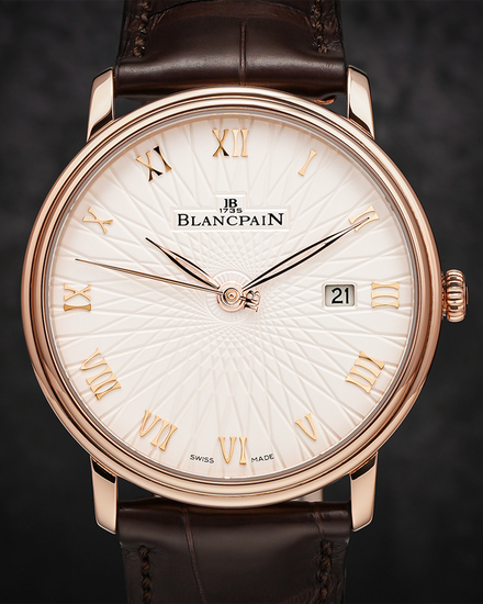 2023 Blancpain Villeret Ultra-Slim 40MM Silver Dial Leather Strap (6651C-3642-55A)