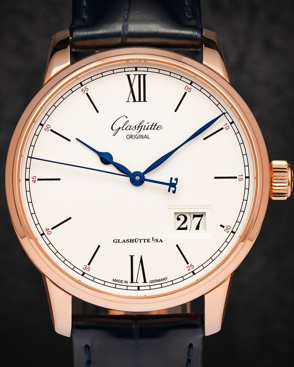2022 Glashütte Original Senator Excellence 40MM White Dial Leather Strap (1-36-03-02-05-50)